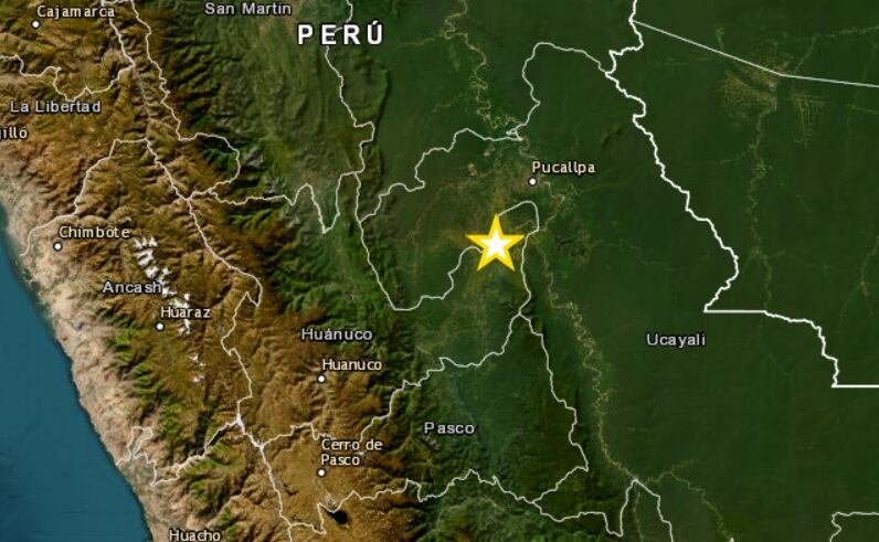 Sismo de magnitud 5 se registró en Ucayali la noche de este martes 30 de junio