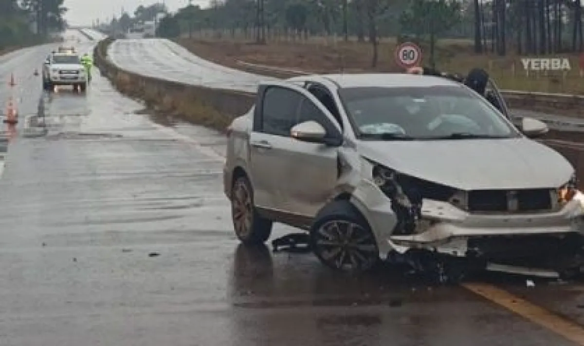 Santa Ana: una mujer de 36 años resultó herida tras chocar contra el separador vial de la ruta 12