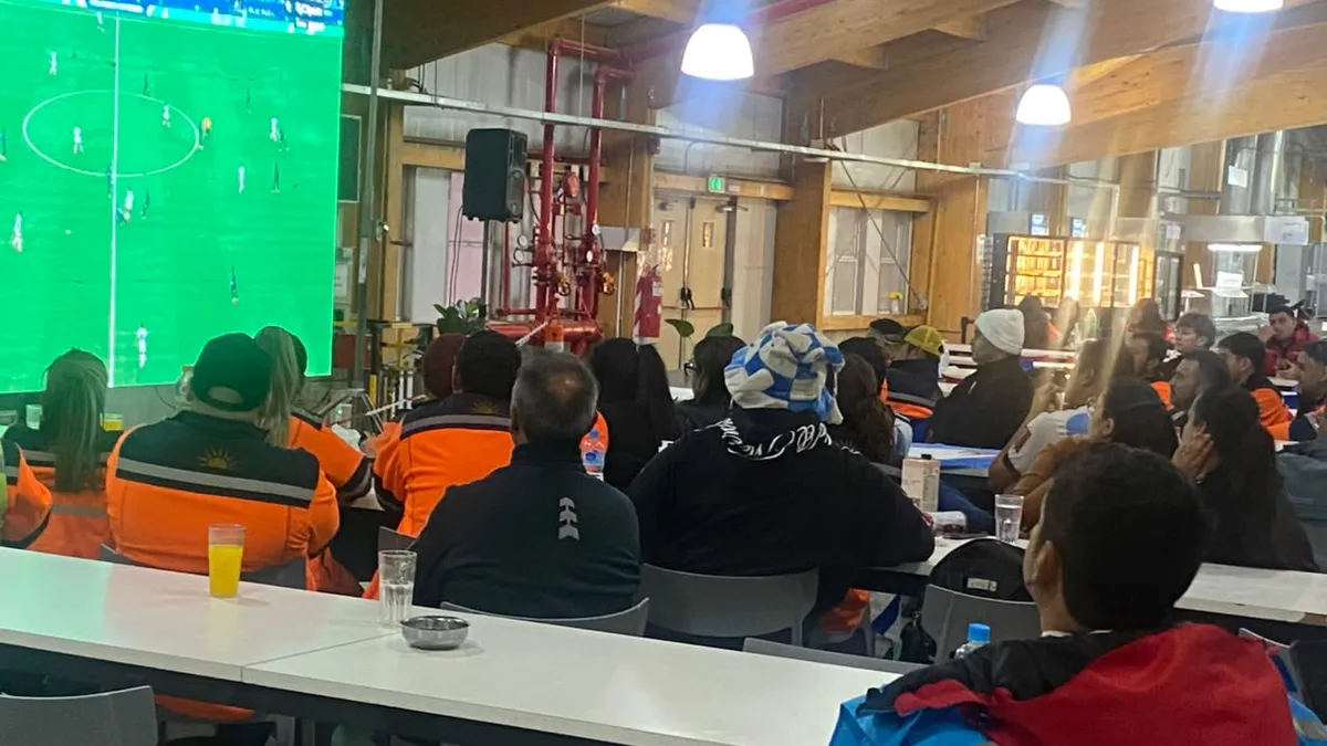 Así se vivió el partido de Argentina en Veladero, a más de 4.000 metros de altura