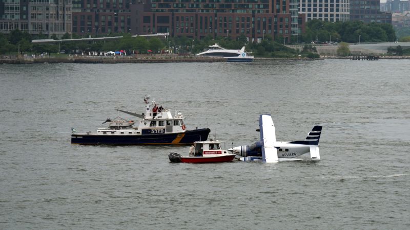 Small plane makes hard landing into New York's East River, officials say