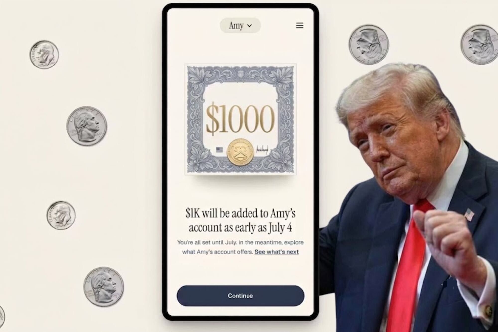 El 4 de julio arrancan las cuentas Trump: así puedes pedir los US$1000 para tu bebé