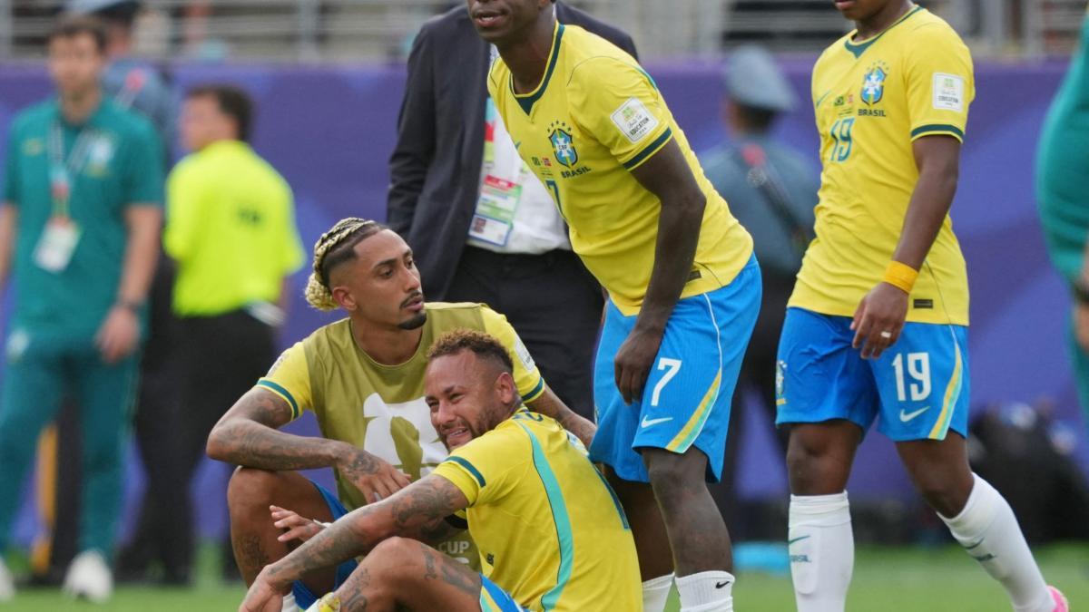 Neymar se quiebra y llora tras la eliminación de Brasil del Mundial