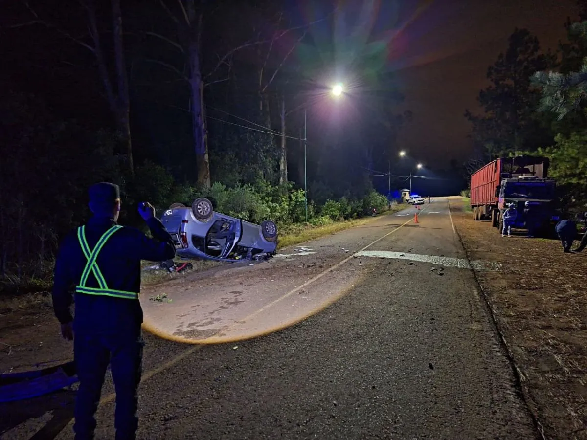 Vuelco en Caá Yarí: conductor alcoholizado quedó demorado