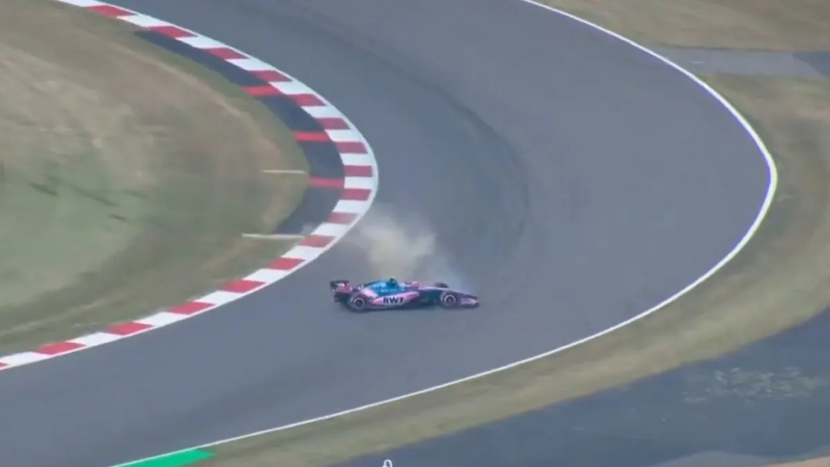 así fue el fuerte despiste de Franco Colapinto en la Q1 del GP de Gran Bretaña