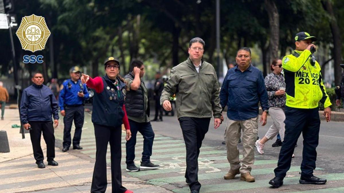 Pablo Vázquez supervisa operativo de seguridad en Reforma previo al México