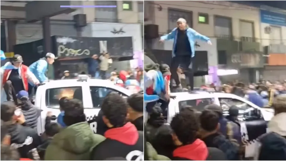 [VIDEO] Festejos desmedidos: hinchas robaron un patrullero tras el triunfo de la Selección argentina