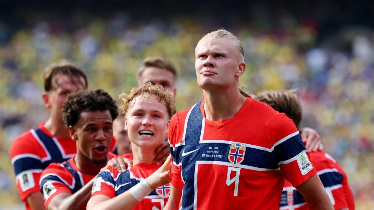 Formidable doblete de Haaland para sellar la victoria de Noruega