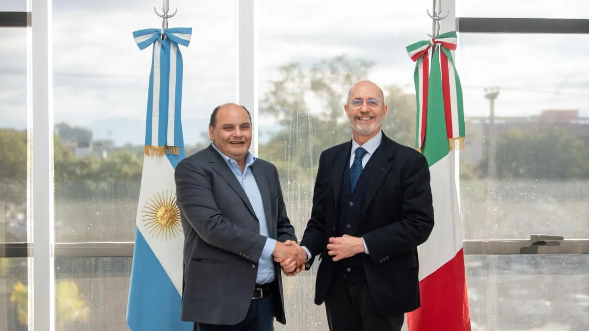 Gustavo Saadi recibió al embajador de Italia en el Nodo Tecnológico