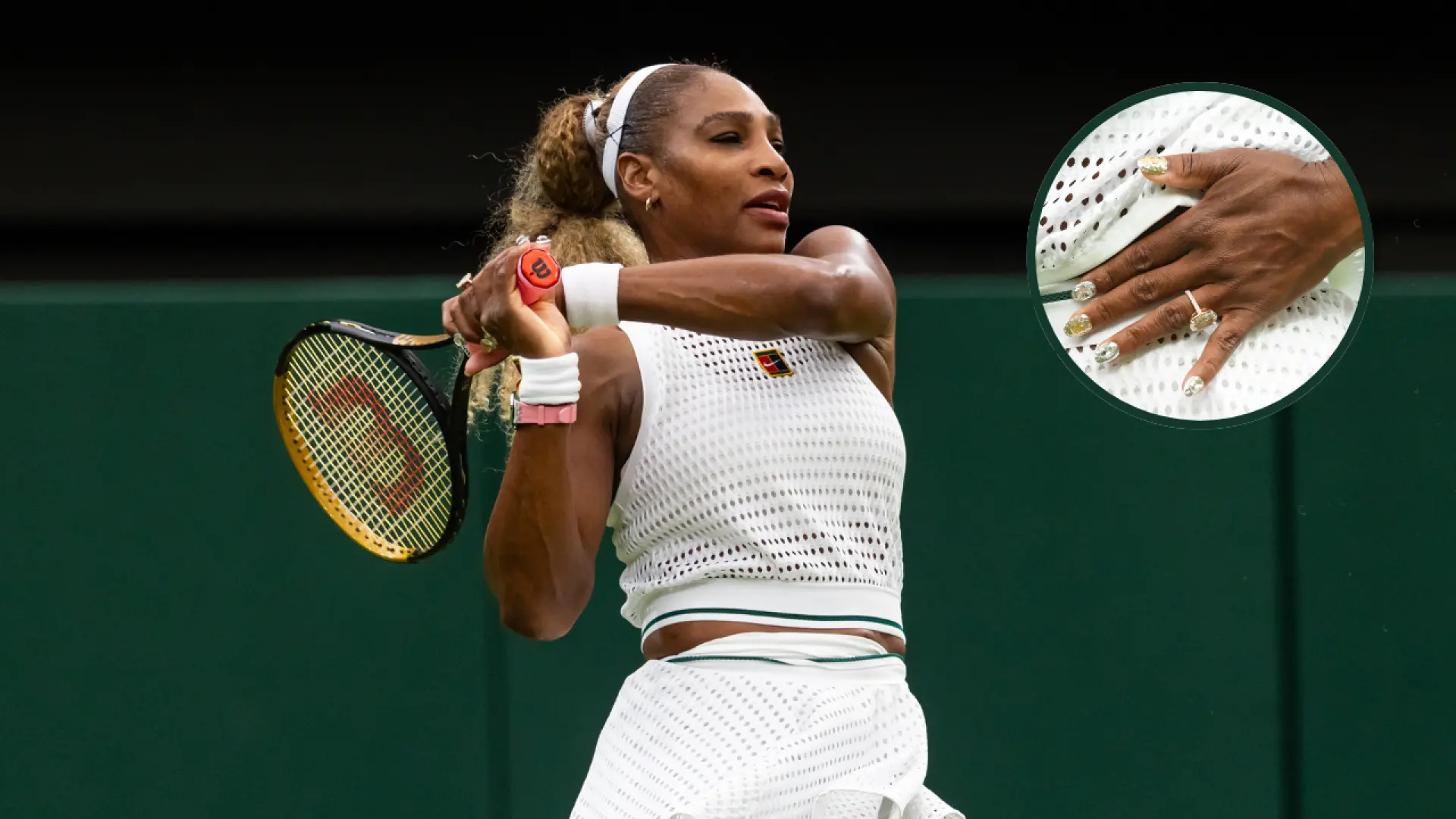 ¿Uñas de 30 millones de dólares? El ingenioso 'match' de Serena Williams con su anillo en Wimbledon