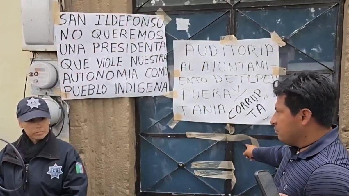 Tensión en Hidalgo: indígenas toman alcaldía de Tepeji y van contra alcaldesa