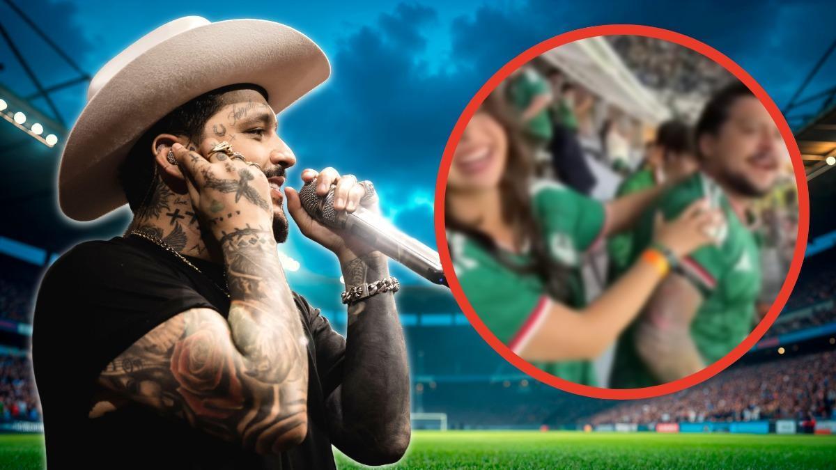 "Amiga, date cuenta": Acusan a Nodal de ignorar a Ángela Aguilar en partido de México