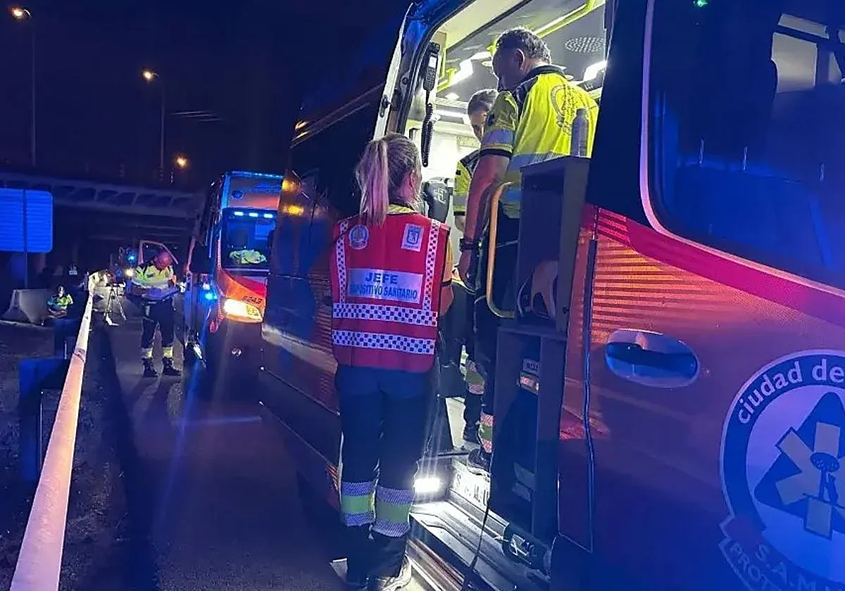 Un muerto y siete heridos en dos accidentes simultáneos en la A4 y la M31 de Madrid