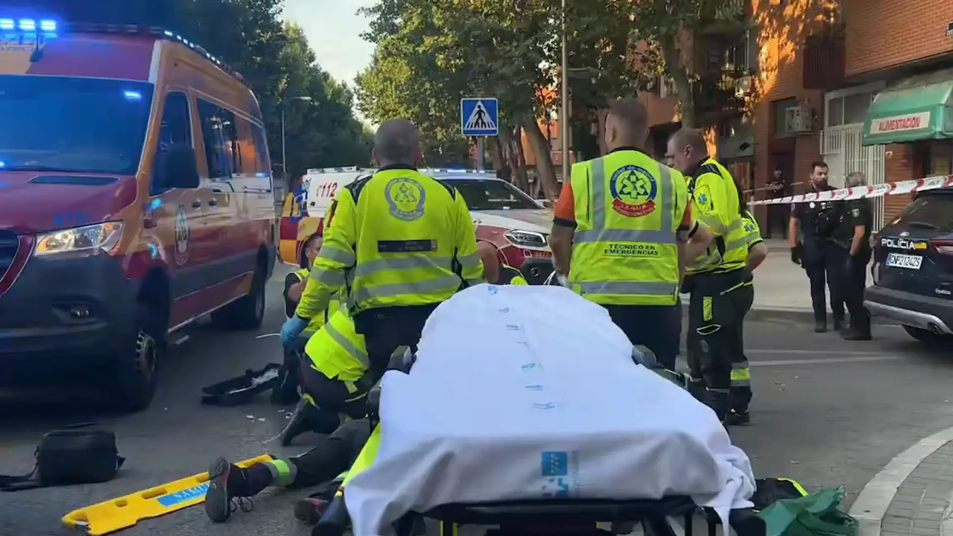Herido grave un hombre de mediana edad tras ser apuñalado en Usera