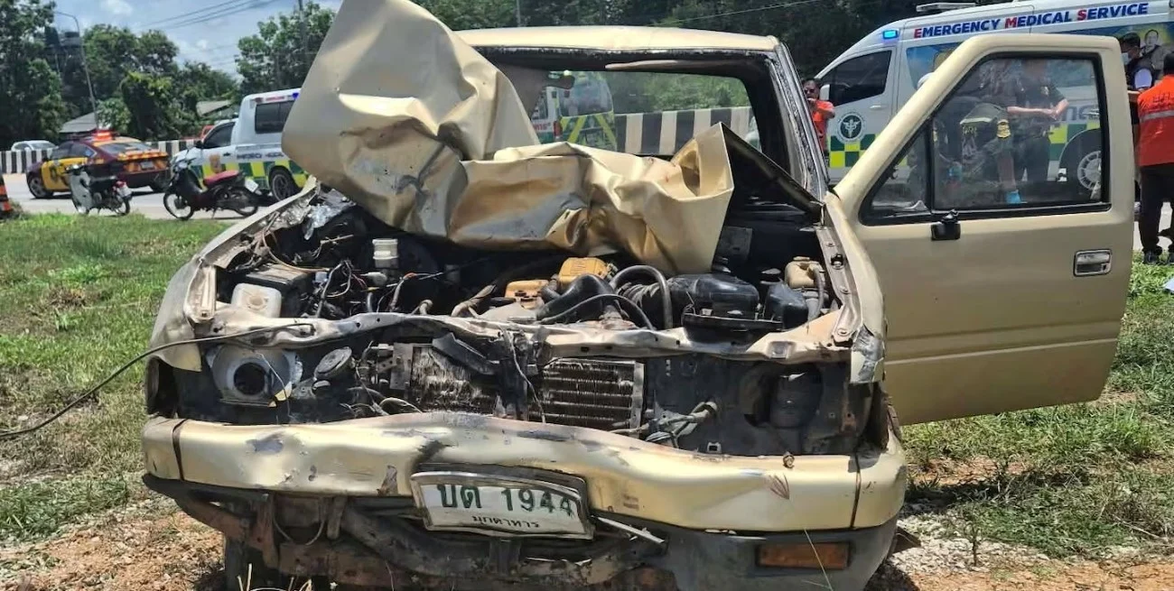 Se conoció el video del accidente en Tailandia donde un niño atropella a monjes