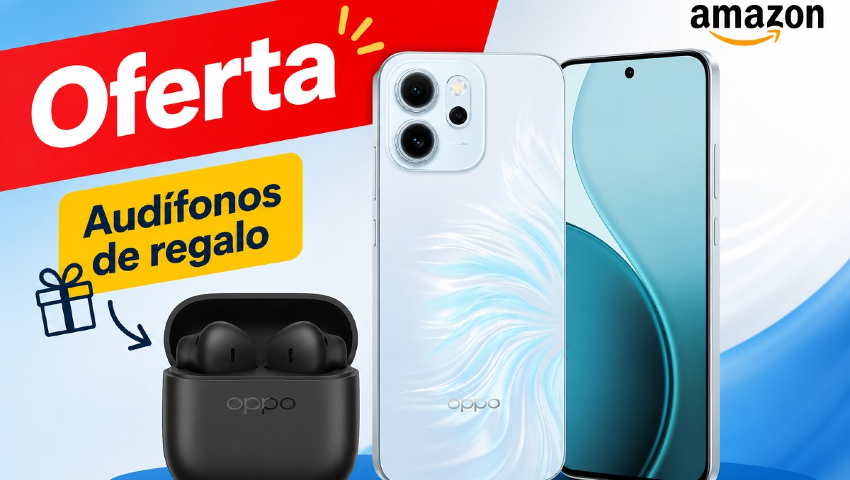Amazon rebaja celular OPPO Reno14F con audífonos de regalo