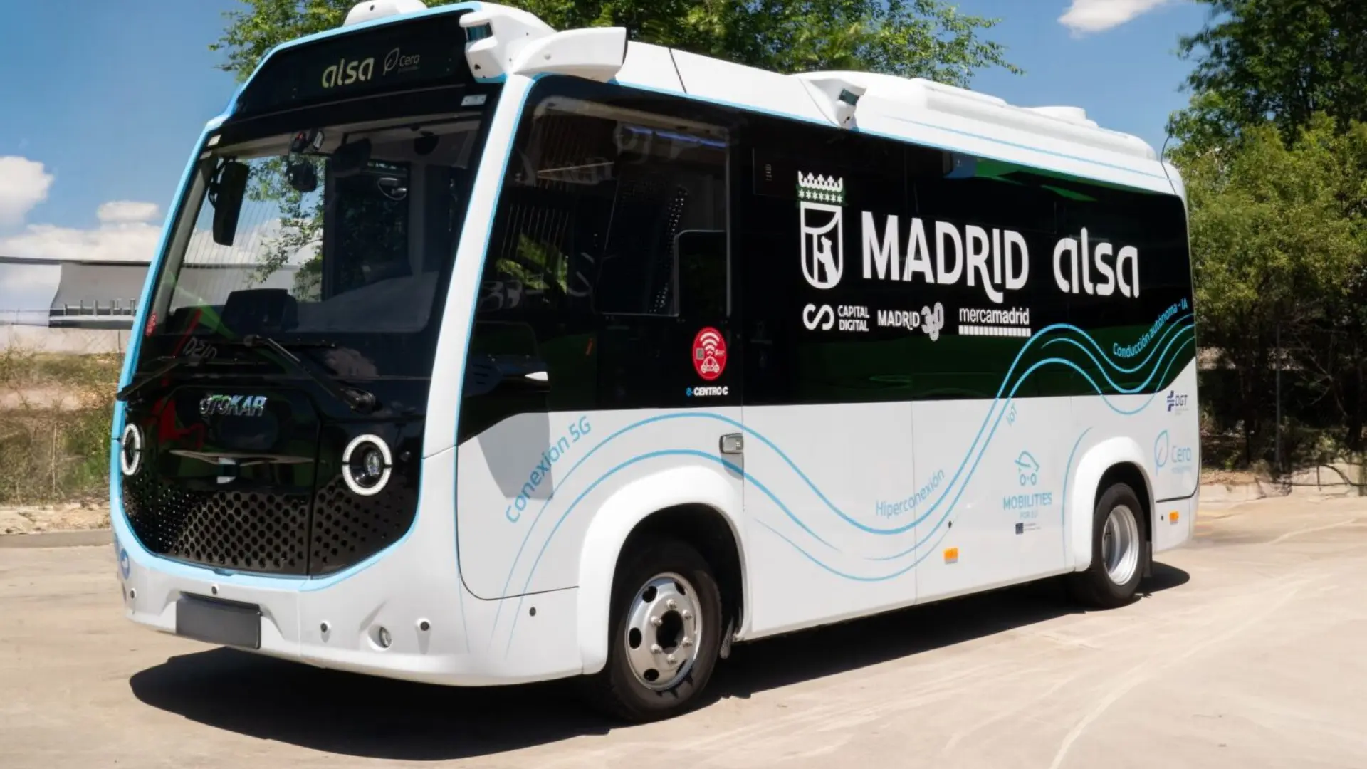 Circula en Mercamadrid el primer autobús autónomo: es el último paso antes de la automatización completa
