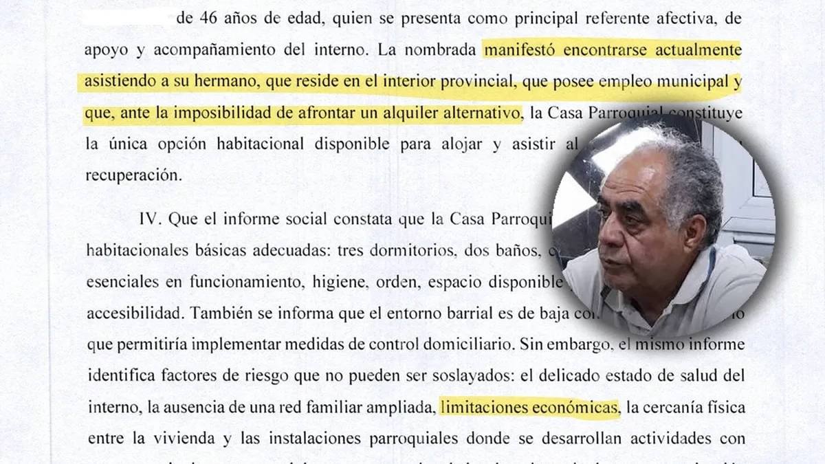 La hermana de Rasgido tenía "la imposibilidad de afrontar un alquiler"